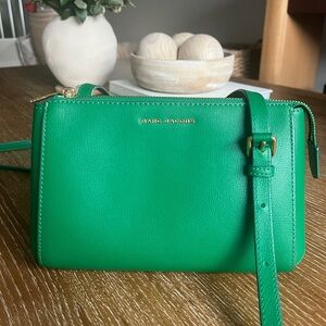 Marc Jacobs Green Leather Crossbody Handbag / Purse